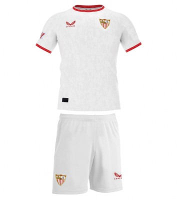 Sevilla Primera Equipación Niños 2024-25 Manga Corta (+ Pantalones cortos)